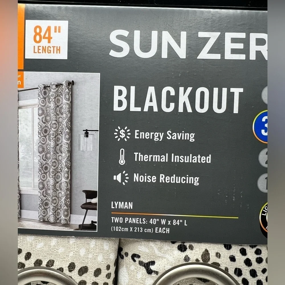 Sun zero blackout panels - Length: 84” Width: 40”